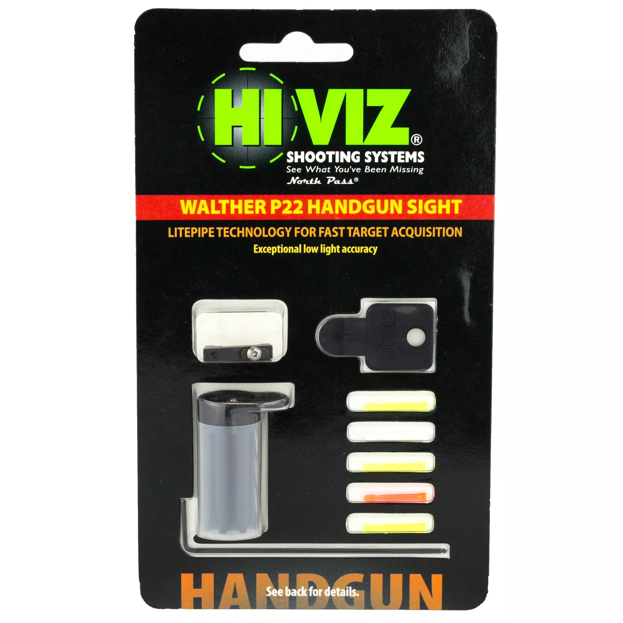 Hi-Viz NPWAL2012 Interchangeable Front Sight – Walther P22