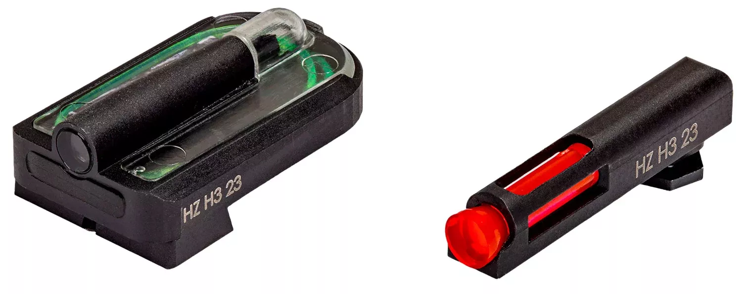 HiViz GLMFD21 FastDotH3 Sight Set for Glock MOS Red Fiber Optic Front Sight-Green Tritium Rear Sight