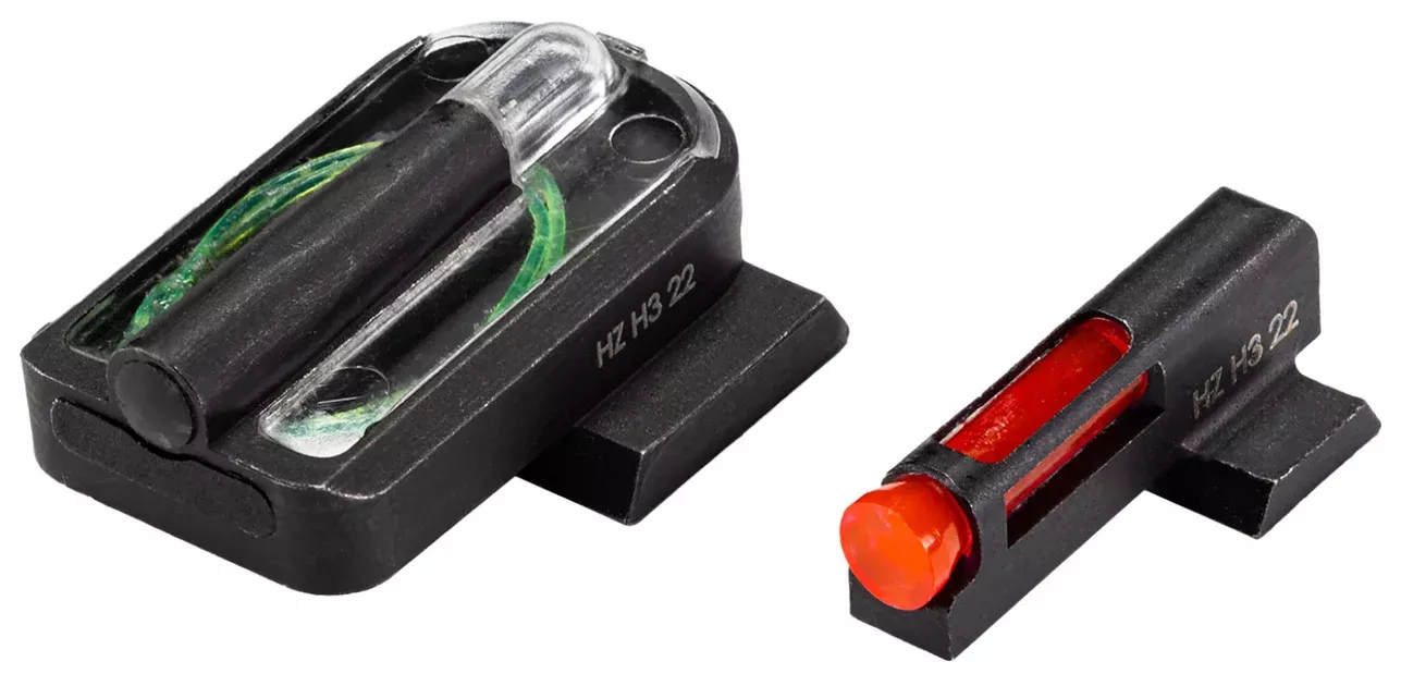 HiViz MPFD21 FastDotH3 Sight Set for S&W M&P Red Fiber Optic Front Sight-Green Tritium Rear Sight