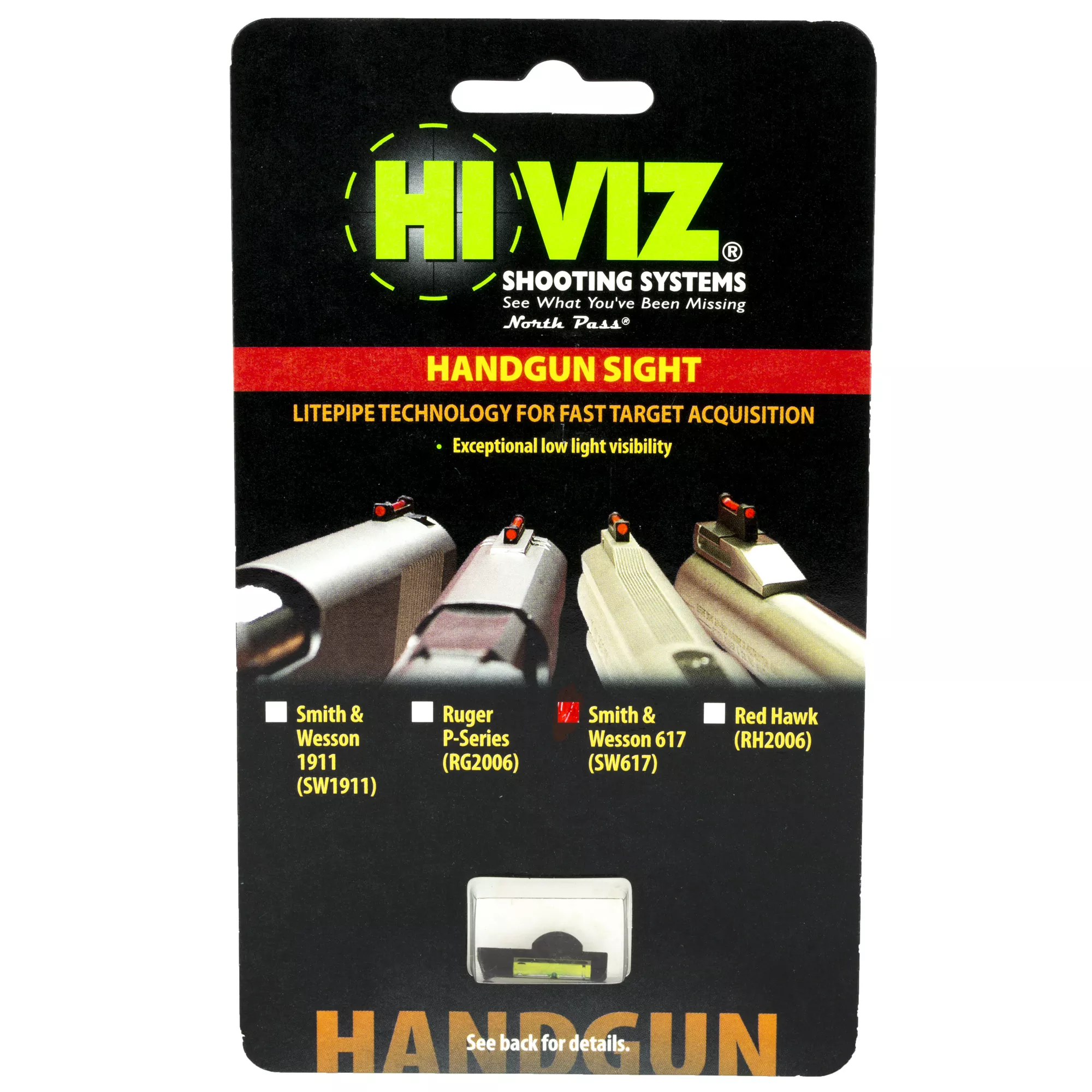 Hiviz S&w Rev Frnt Sght 617 Grn