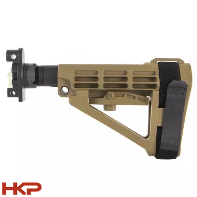 HK MP5K Pistol Stabilizing Brace - SBA4 - Adapter Included - FDE