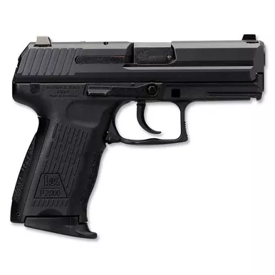 HK P2000 V3 9mm Luger 3.66" 10+1 Black Steel Slide Interchangeable Backstrap Grip 81000043