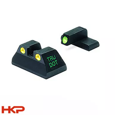 HK USPC Night Sights - Tru-Dot - Yellow, Green