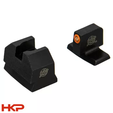 HK VP9, VP9L, VP9SK Night Sights - Suppressor Height - Orange