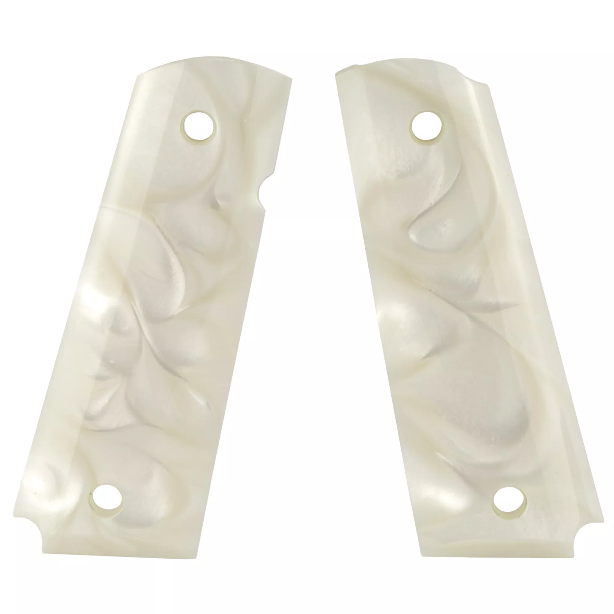 Hogue 1911 Government Pearl Ambidextrous Grip Panels – White