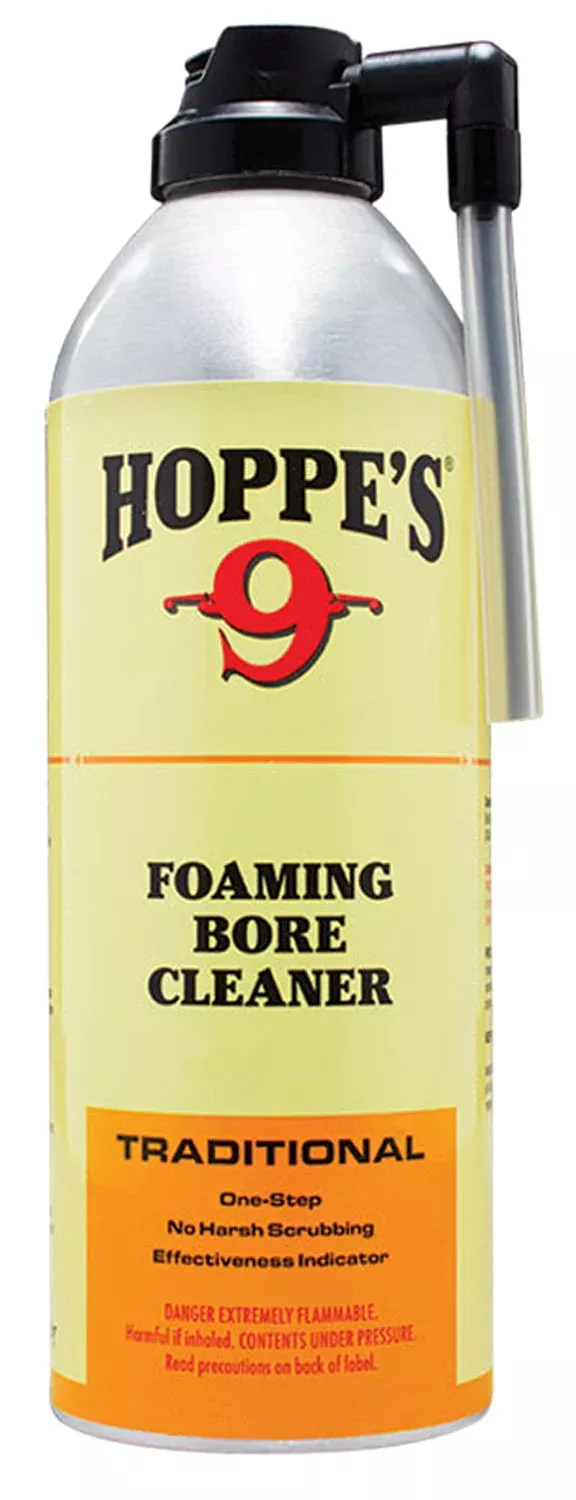 Hoppe's 908 No. 9 Bore Cleaner Foam Style Cleaner Removes Copper & Powder Residue12 oz. Spray Bottle