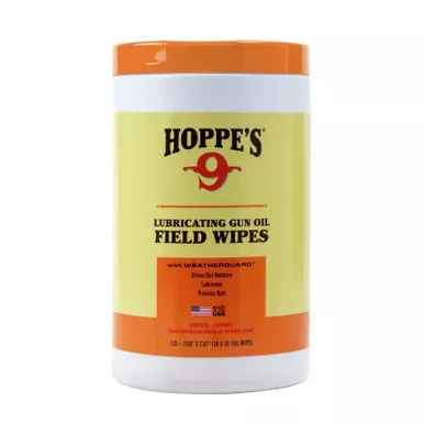 Hoppe's 9GO No. 9 Lubricating Gun Oil Field Wipes - 120 Wipes