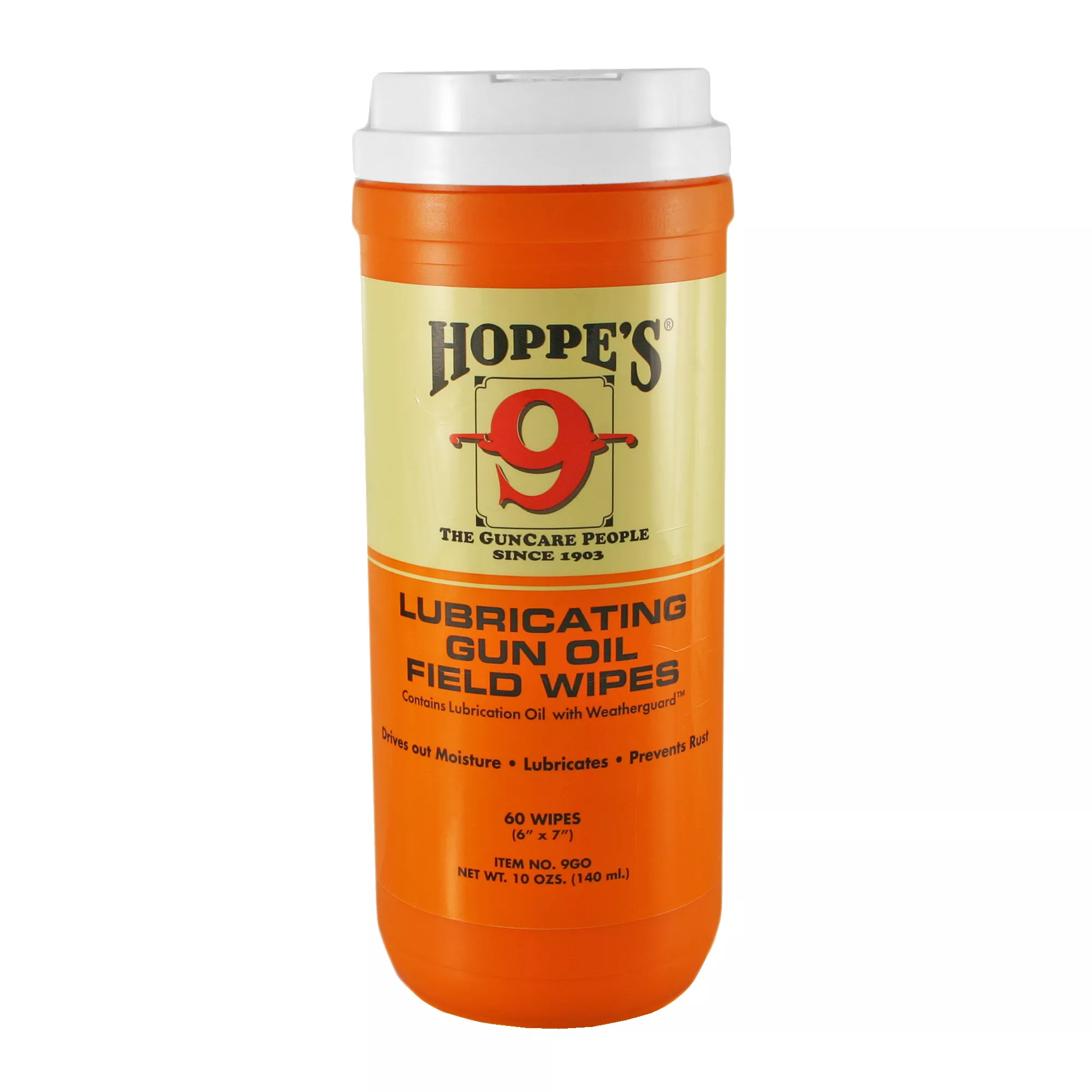 Hoppes Gun Oil Field Wipes 6"x7" 60c