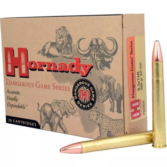 HORNADY INTERLOCK 9.3x74R 286GR SP-RP, 20RD/BOX
