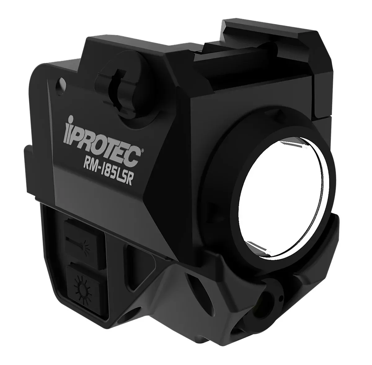 iProtec IPRSPS0003 RM185LSR Rail-Mount Firearm Light with Red LaserBlack 185 Lumen White Light