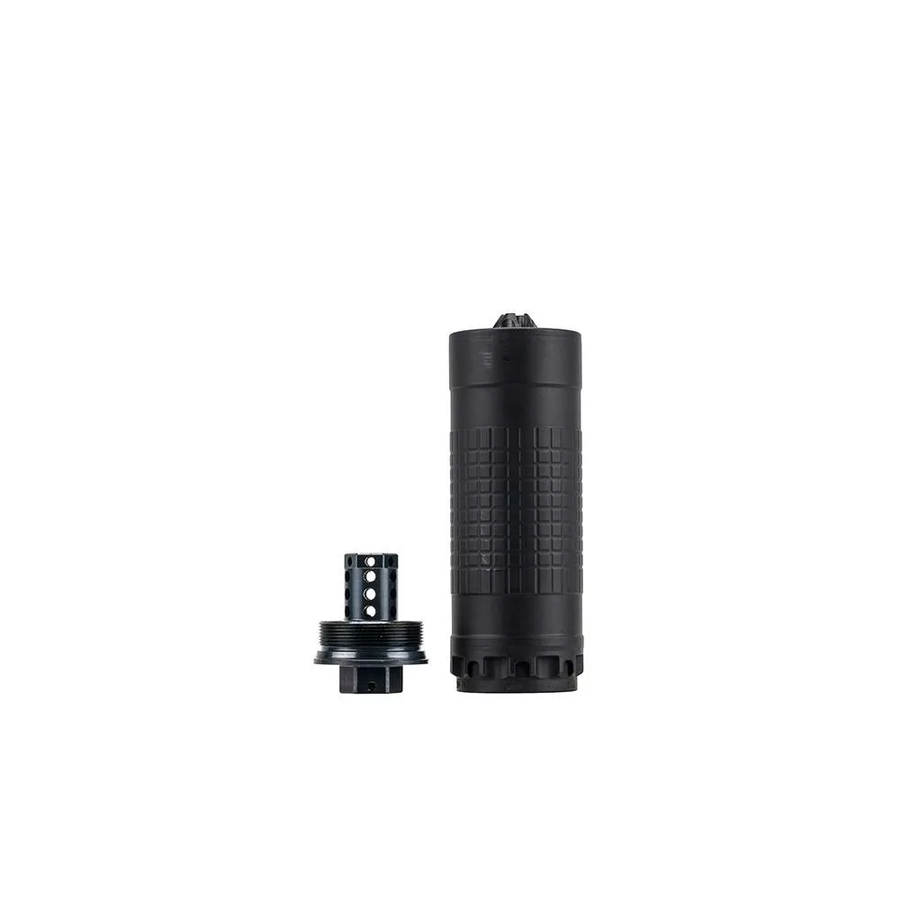 IWI Silencer 6K Direct Thread Suppressor 6mm Nickel Alloy/Stainless Steel 1/2-28 HUB-T Mount Black