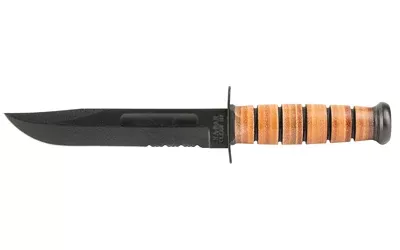 KA-BAR 1219 US Army Fighting Knife 7" Serrated Combo Edge with Sheath