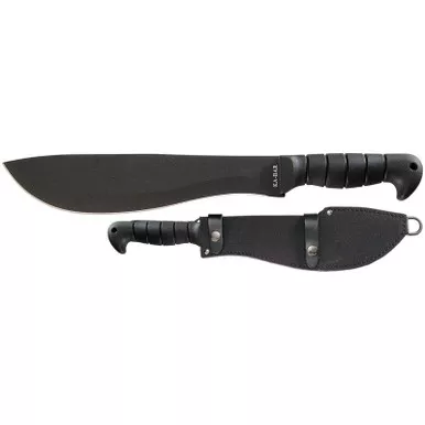 KA-BAR 1248 Cutlass Machete Fixed Knife 16.50" Cutlass SK5 Blade, Black TPR Handle