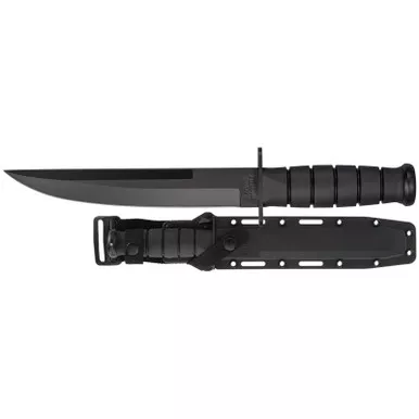 KA-BAR 1266 Modified Tanto Fixed Knife 12.75" Modified Tanto 1095 Cro-Van Blade, Black Kraton G Handle