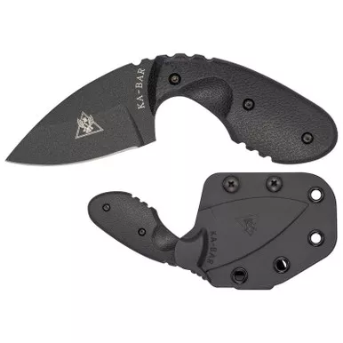 KA-BAR 1493 TDI Investigator Fixed Knife 5.00" Drop Point AUS 8A Stainless Steel Blade, Black Nylon/Fiberglass Handle