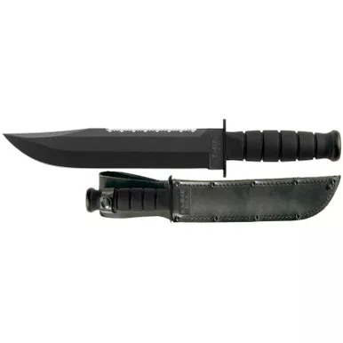 KA-BAR 2211 Big Brother Fixed Knife 14.38" Clip Point 1095 Cro-Van Blade, Black Kraton G Handle