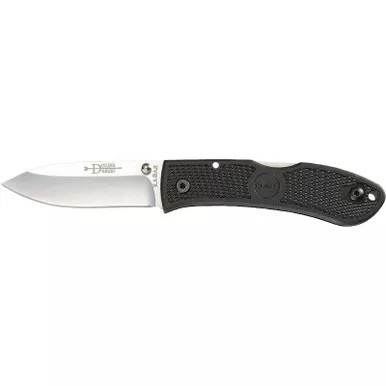 KA-BAR 4062 Dozier Hunter Folding Knife 7.25" Drop Point AUS 8A Stainless Steel Blade, Black Zytel Handle