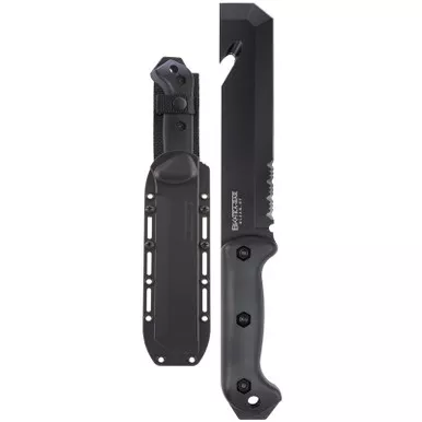 KA-BAR BK3 Becker Tac Tool Fixed Knife 7.00" Chisel Ground/Wire Cutter 1095 Cro-Van Blade, Black Ultramid Handle