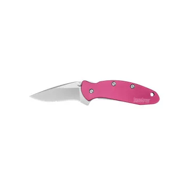 Kershaw 1600PINK Chive, Pink Folding Knife Assisted SpeedSafe Drop Point 1.90" 420HC Plain Edge Blade, Pink Handle