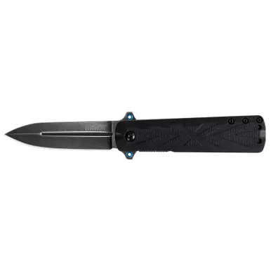 Kershaw 3960 Barstow Folding Knife Assisted SpeedSafe Spear Point 3.00" Black-Oxide Coating 8Cr13MoV Plain Edge Blade, Black Handle
