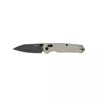 Kershaw 6105 Bel Air Folding Knife 3.1" CPM MagnaCut Reverse Tanto Plain Edge Blade, Bright Nickel Aluminum Handle