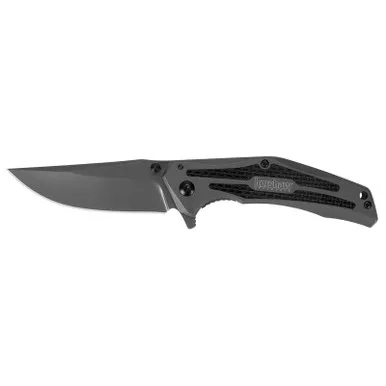 Kershaw 8300 Duojet Folding Knife Assisted SpeedSafe Spear Point 3.25" Titanium Carbon-Nitride Coating, Satin Flats 8Cr14MoV Plain Edge Blade, Gray Handle