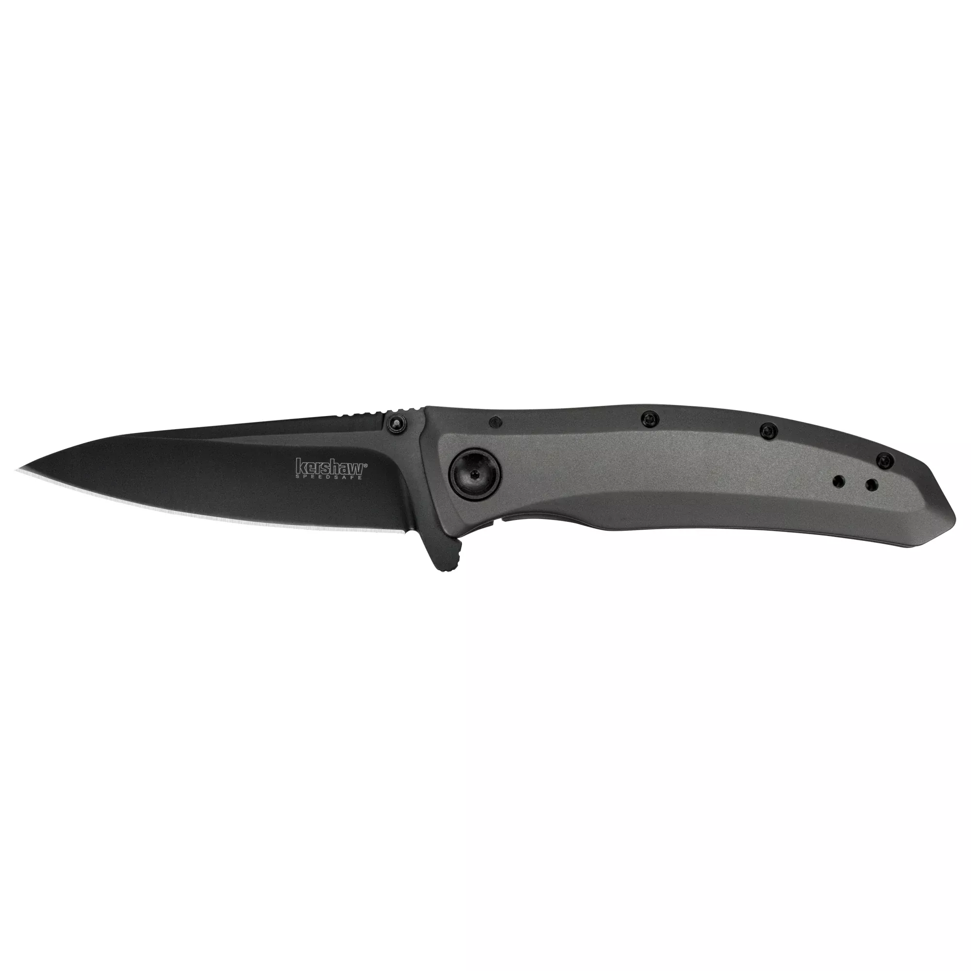 Kershaw Grid 3.7" Plain Edge Folding Knife – Black Oxide Finish