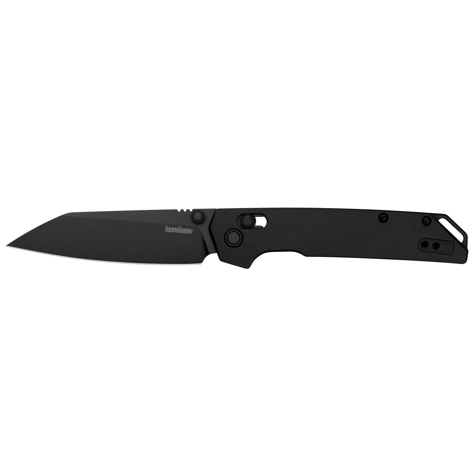 Kershaw Iridium Folding Knife Reverse Tanto Blade 3.45" Black Handle