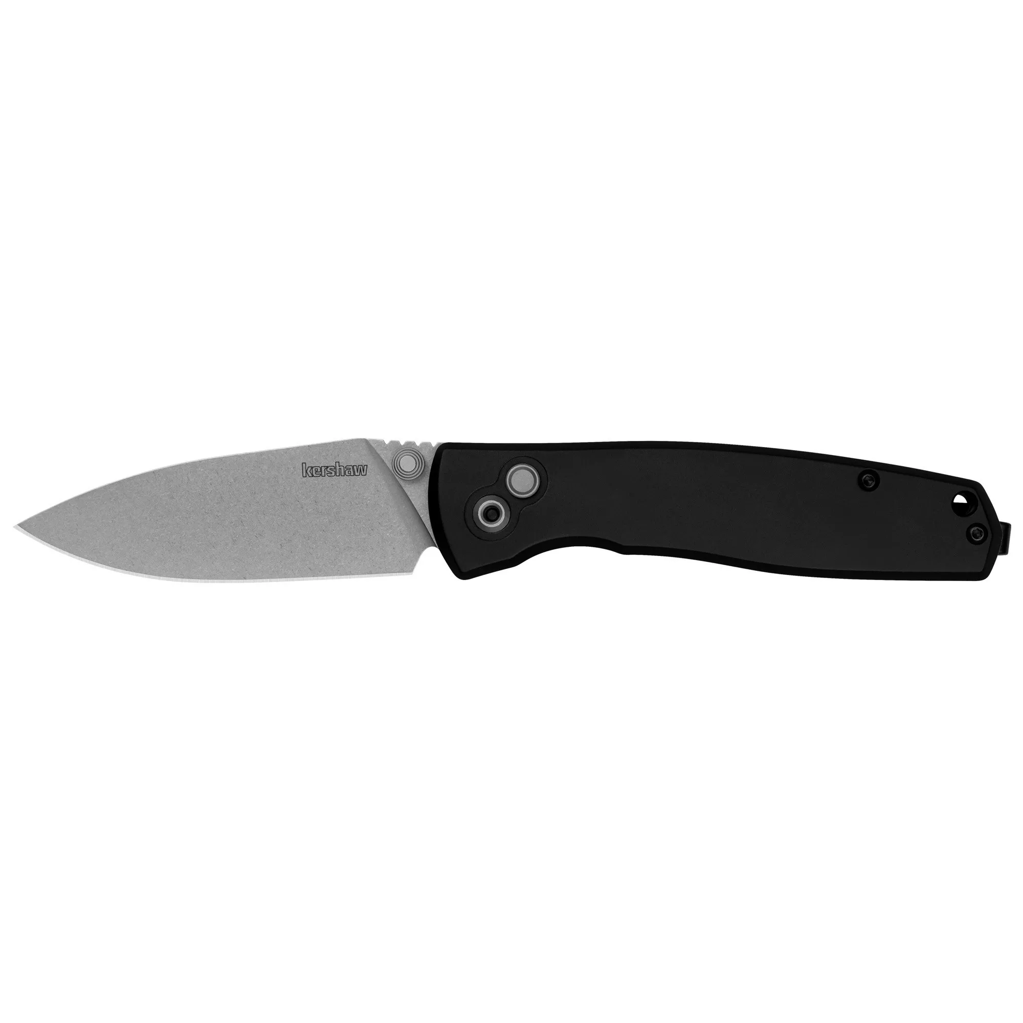 Kershaw Kindred Folding Knife Spear Point Silver Blade 3" Black Anodized Handle
