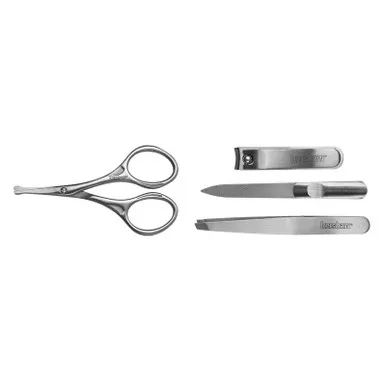 Kershaw KMCURE Manicure Set (Fingernail Clipper, Nail File, Moustache Scissor, & Tweezers)