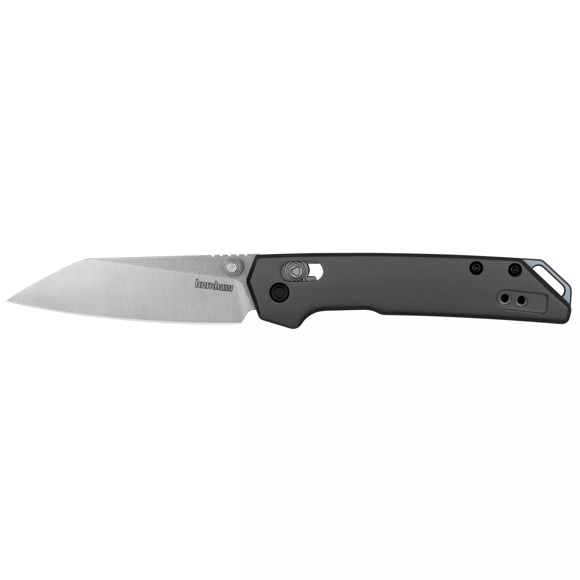 Kershaw Mini Iridium Folding Knife Reverse Tanto Blade 3" Gray Handle