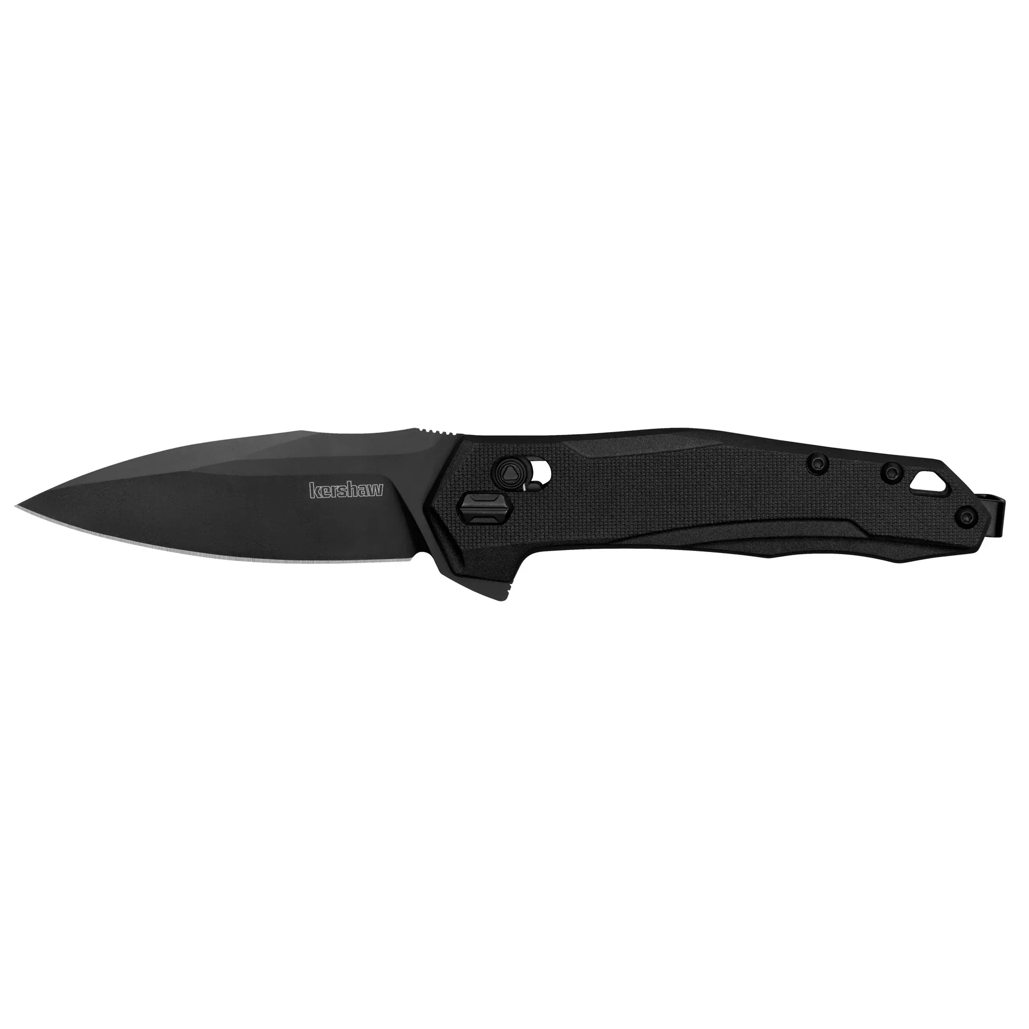 Kershaw Monitor 3 Black Oxide Folding Knife – 3.5" Drop Point Blade