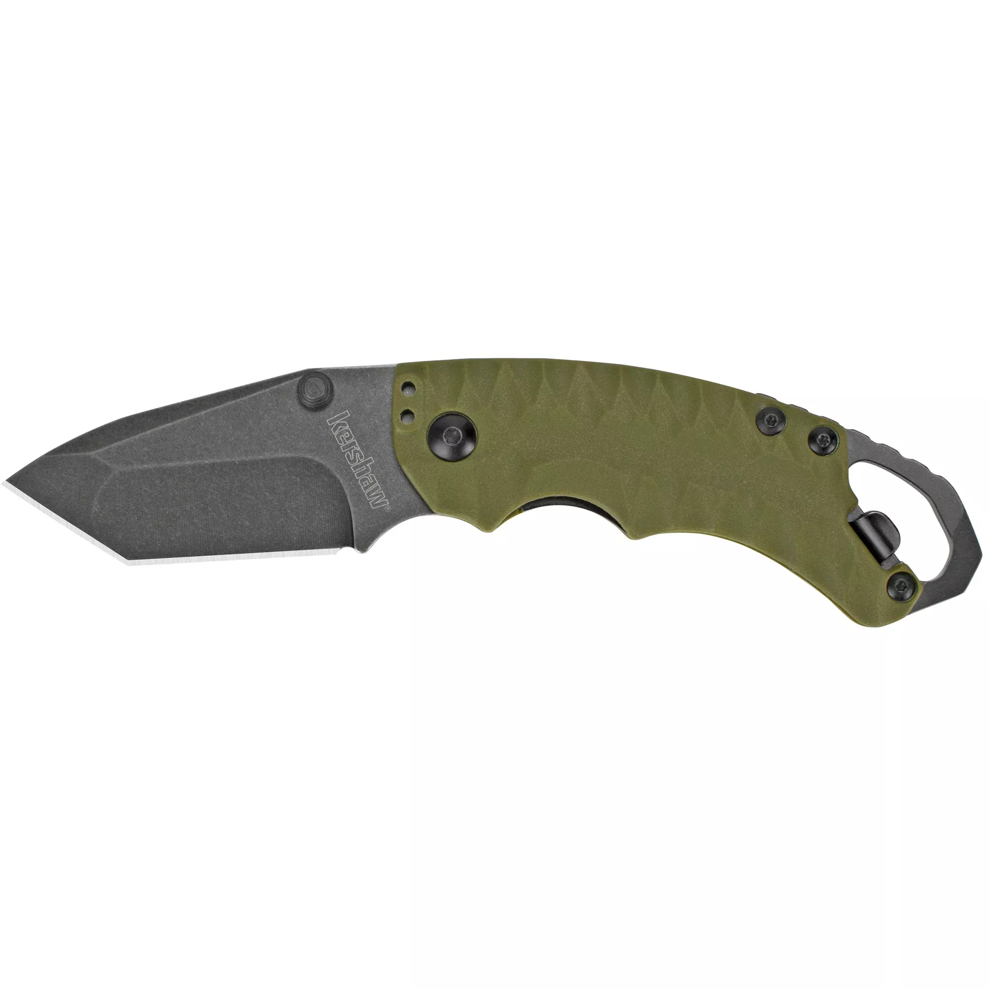 Kershaw Shuffle II 2.6" Folding Knife – BlackWash Blade with OD Green Handle