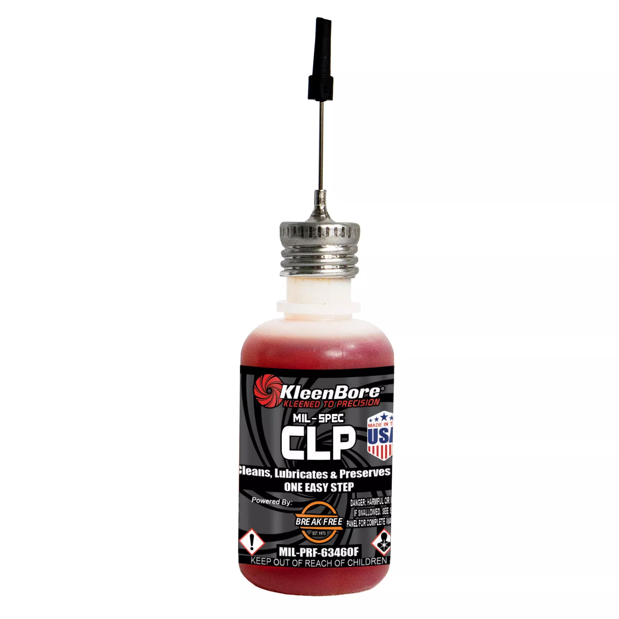 Kleen-Bore Break-Free CLP 1oz Needle Applicator – Universal Gun Cleaner, Lubricant, Protectant