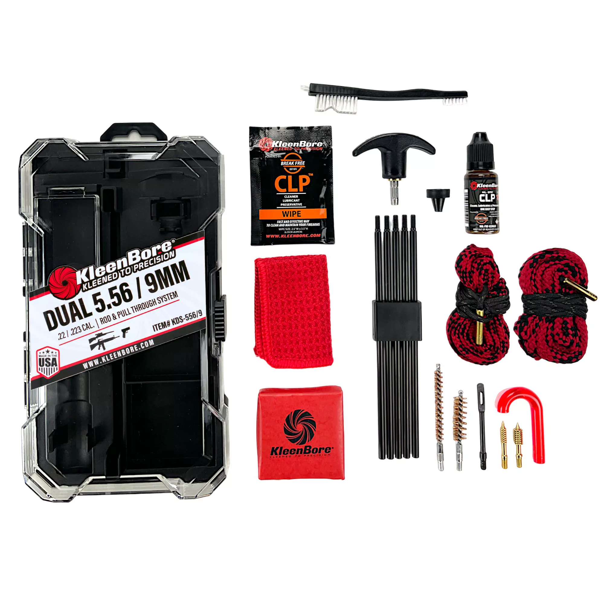 Kleen-Bore Dual-Kleen Cleaning Kit for 9mm/5.56mm