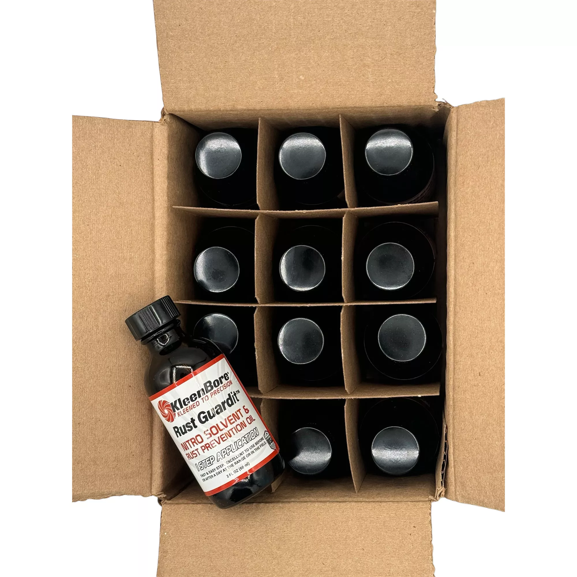 Kleen-Bore Nitro Solvent/Rust Prevention Oil 2oz 12 Count