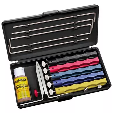 Lansky Sharpeners LKCLX Deluxe 5-Stone Knife Sharpening System