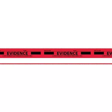 Lightning Powder SER Sealed Evidence Sealing Tape, Red, 1.375" x 108'