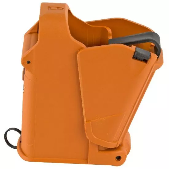 MAGLULA UPLULA 9MM TO 45ACP UNIVERSAL PISTOL MAG LOADER, ORANGE