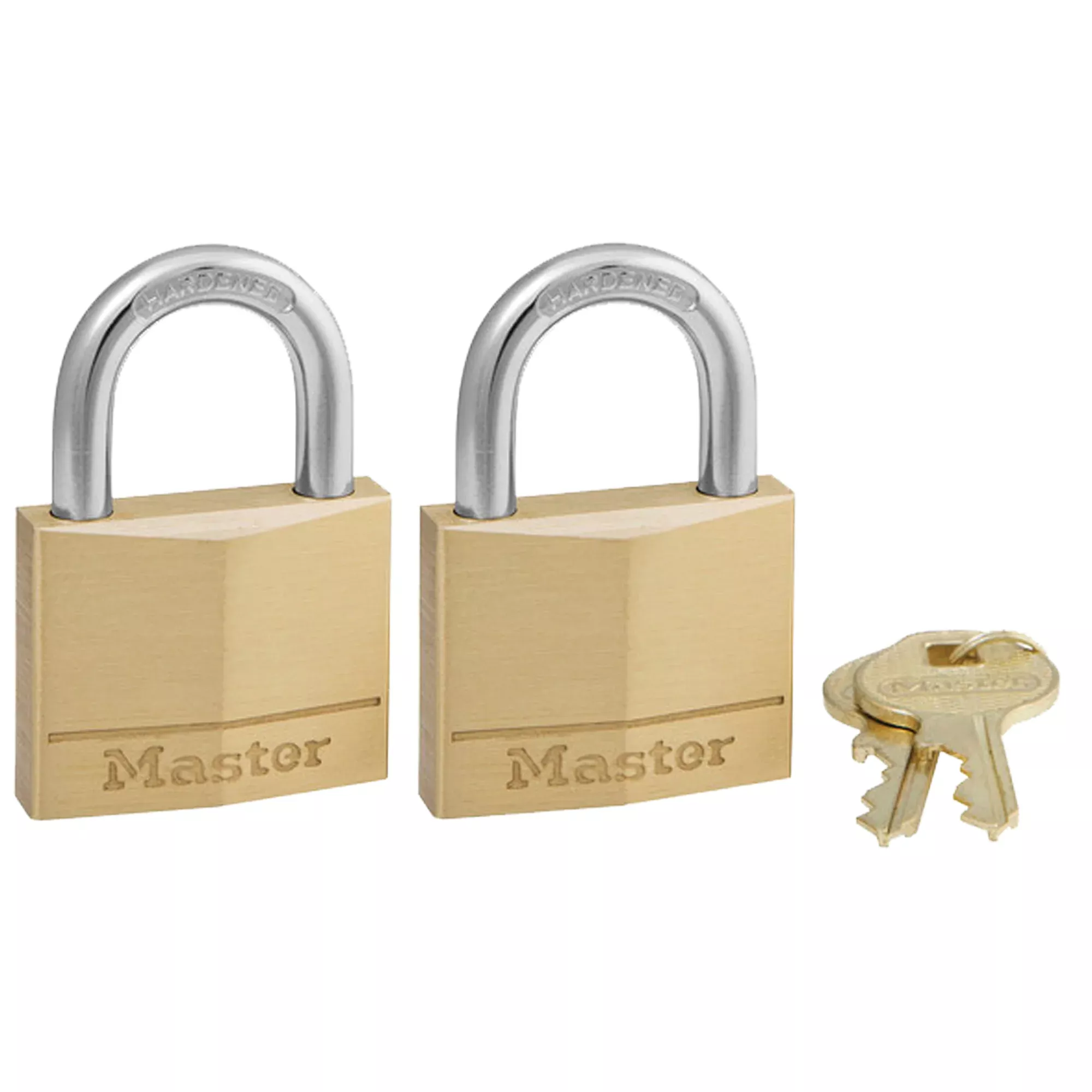 MasterLock ML140T Padlock 2-Pack Keyed Alike – Solid Brass Construction