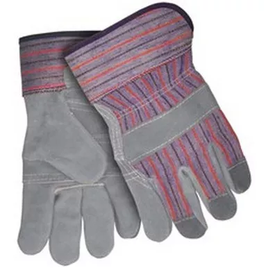 MCR Safety 1455N C Grade Split Shoulder Leather Palm Work Gloves w/2.5" Rubberized Cuff