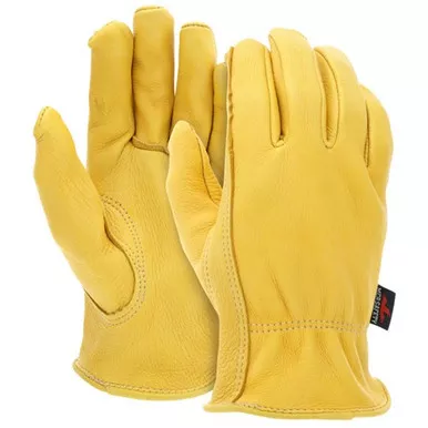 MCR Safety 3500 Big Buck Premium Deerskin Grain Leather Drivers Work Gloves