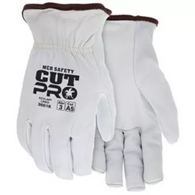 MCR Safety 3601K Premium Grain Goatskin Leather Drivers Work Gloves
