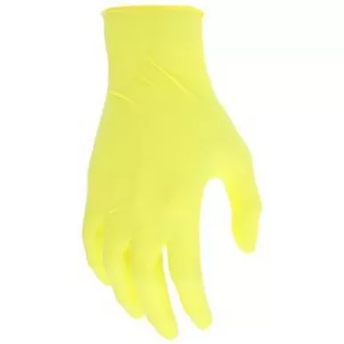 MCR Safety 60035Y NitriShield™ 9.5" 3.5 mil Yellow Disposable Powder-Free Industrial Food Service Grade Nitrile Gloves