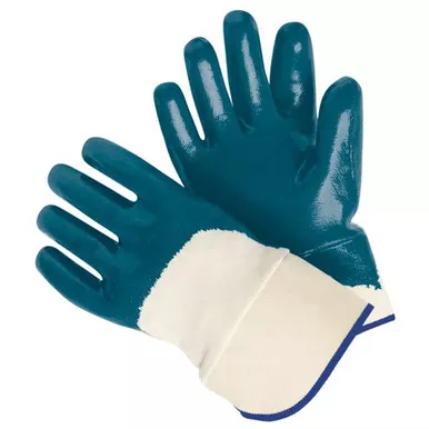 MCR Safety 97960 Industry Standard Palm & Over Knuckle Nitrile Coated, Jersey Lined, ActiFresh Treated Work Gloves w/ Safety Cuff