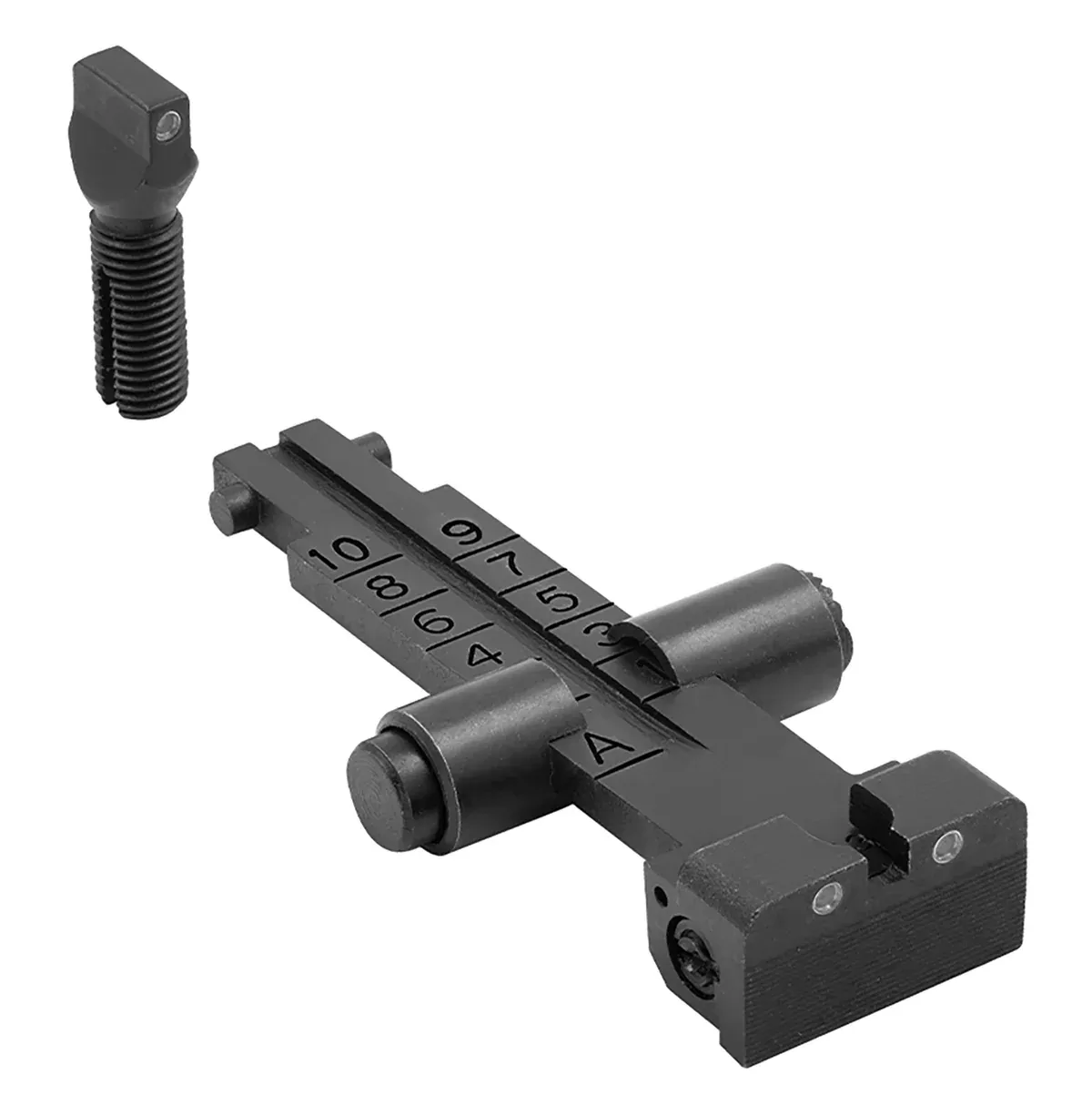 Meprolight USA 1331153101 Tru-Dot Self Illuminated AK/AKM SightBlack 3-Dot Green Front & Rear Sight Set for AK/AKM