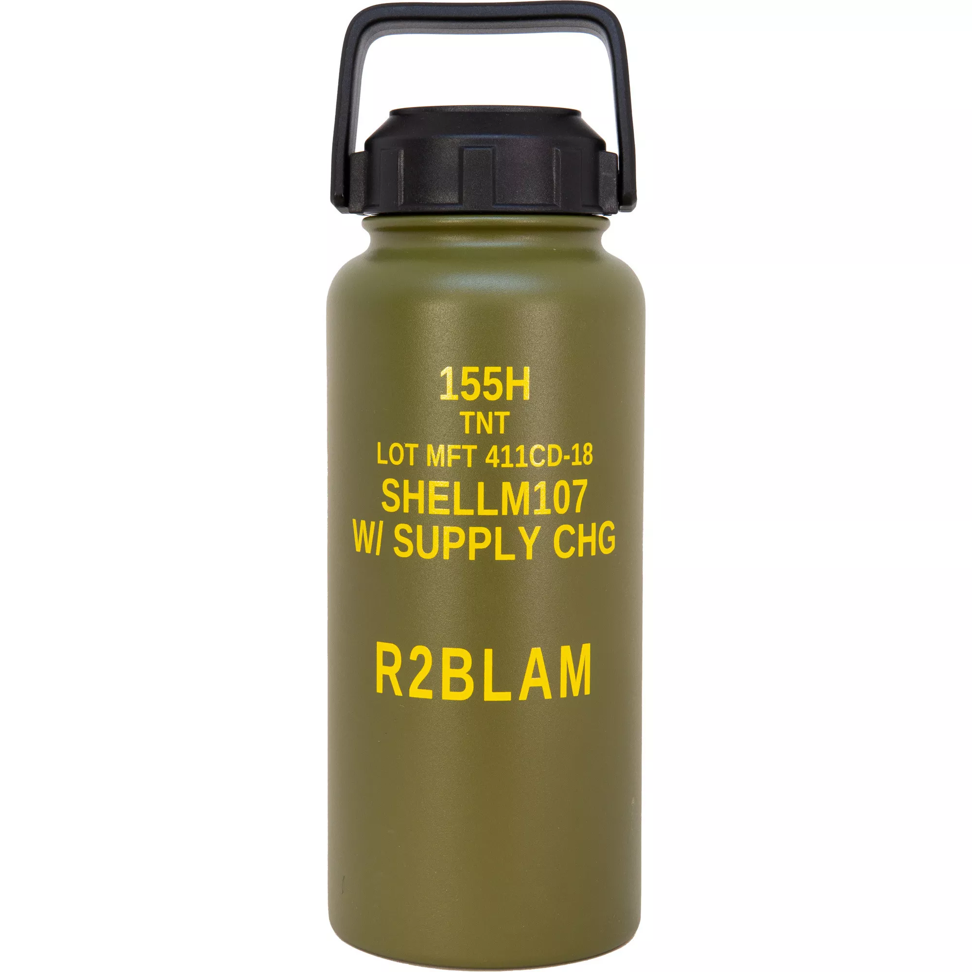MFT M107 155mm Howitzer Drinkware Bottle 32oz Green