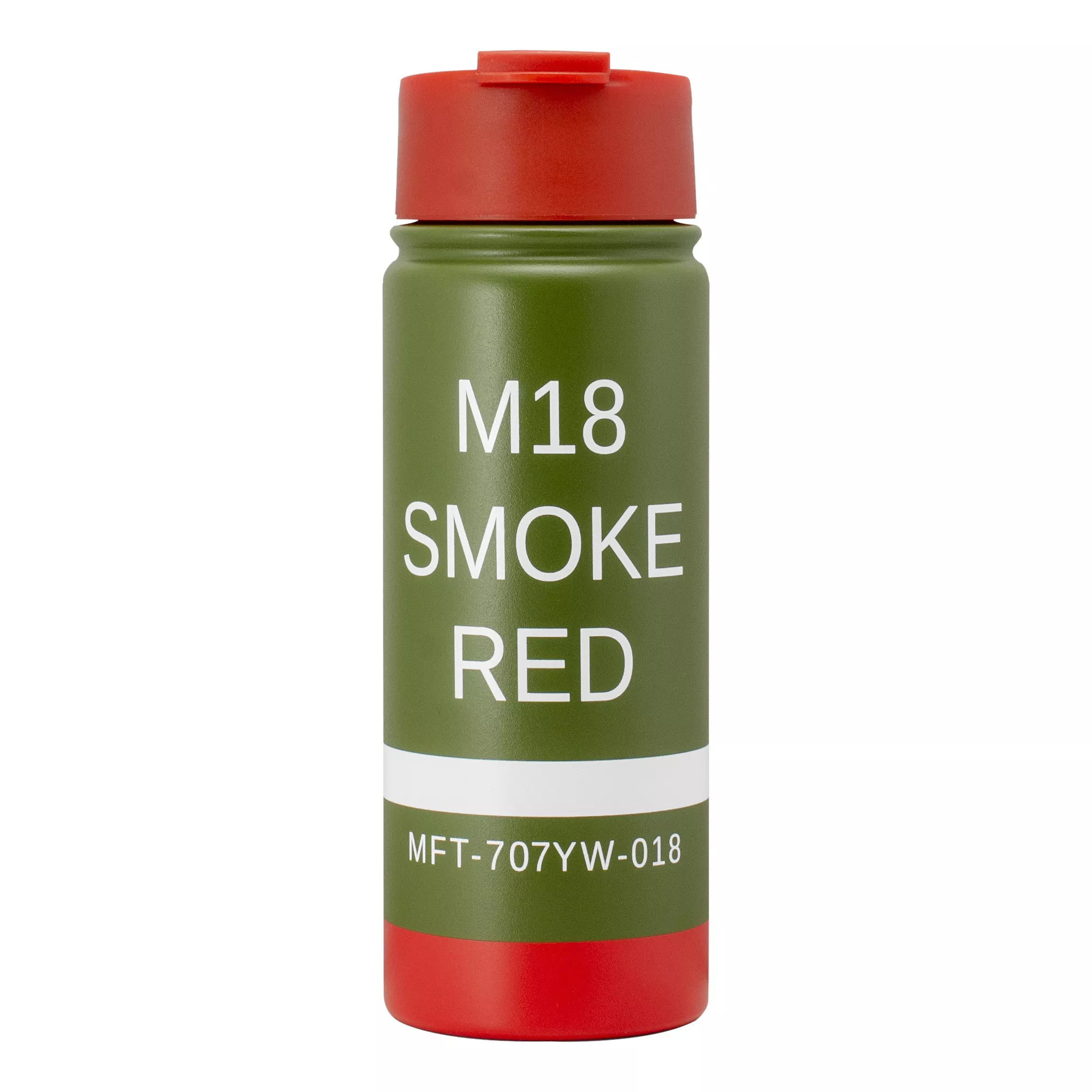 MFT M18 Red Smoke Drinkware Flip-Top Tumbler 16oz Green