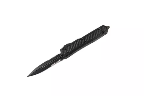 Microtech - SIGNATURE Series MAKORA D/E Tactical Partial Serrated Carbon Fiber Inlay