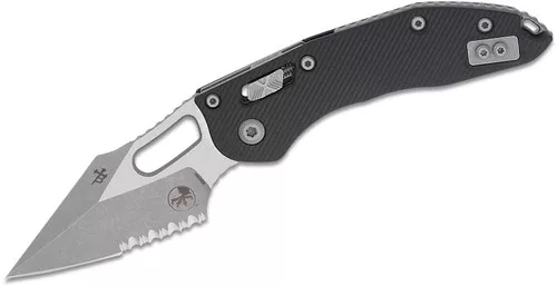 Microtech Stitch RAM-LOK - Apocalyptic Spear Point - Black Fluted G10 Handles